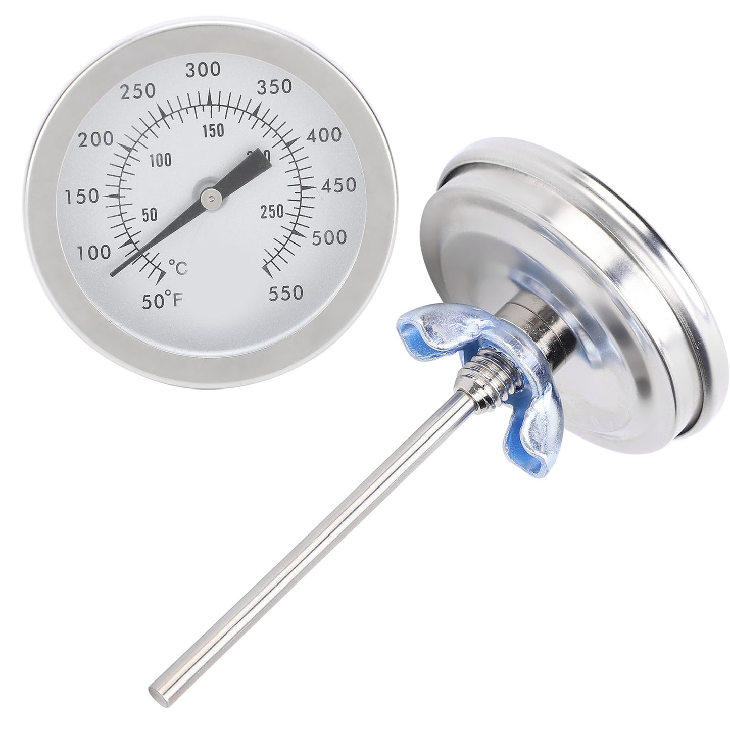 50-550℉ Stainless Steel Barbecue Grill Pointer Bimetallic Thermometer 5/16UNC BBQ Tools