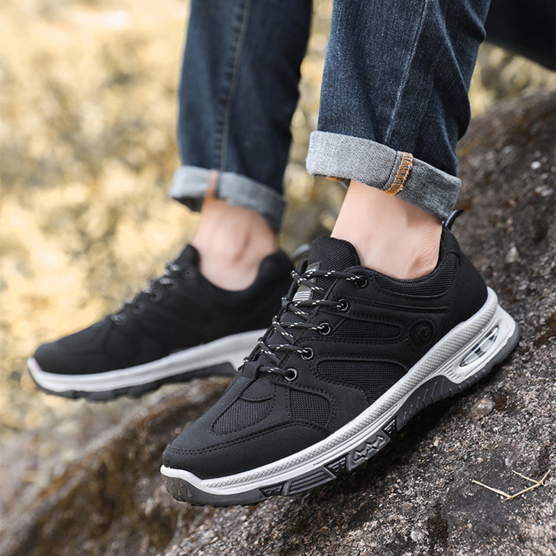 Casual Air Cushion Mesh Shoes Men Outdoor Breathable Lace-up Sneakers Running Sports Shoes