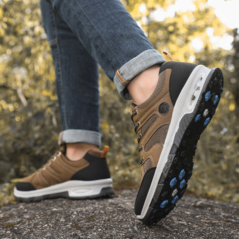 Casual Air Cushion Mesh Shoes Men Outdoor Breathable Lace-up Sneakers Running Sports Shoes