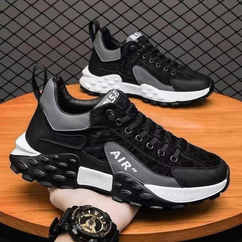 Casual Sports Running Shoes Men's Versatile Thick Bottom Wear-resistant Soft