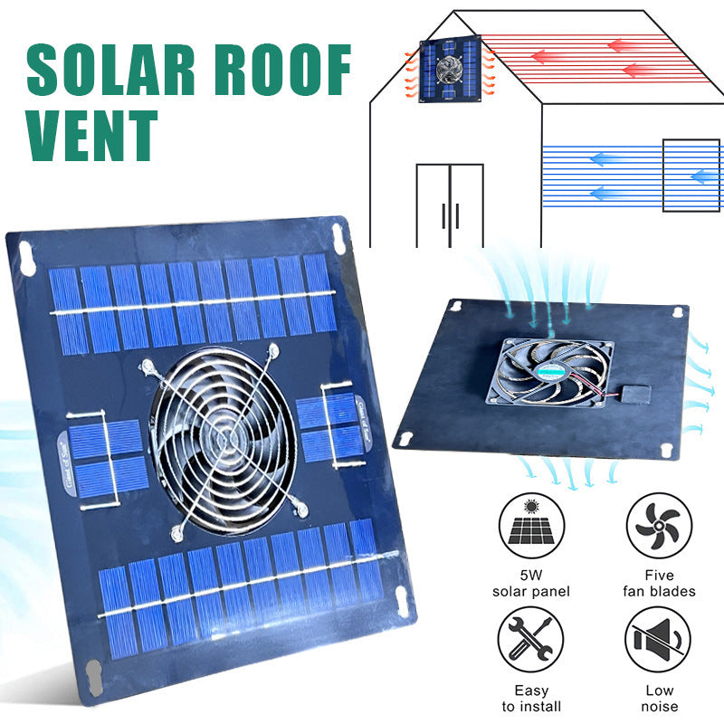 Solar Powered Exhaust Fan Greenhouse Shed