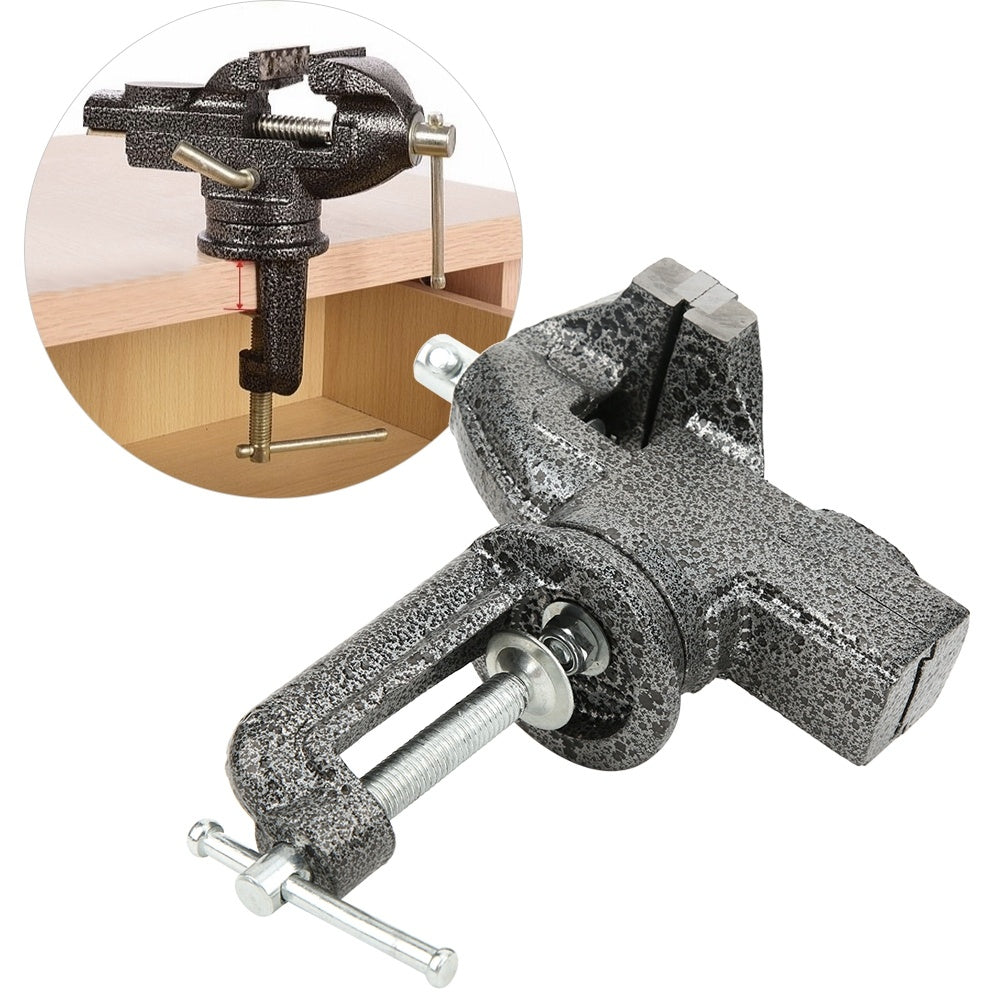 65mm Mini 360 Degree Cast Iron Clamp On Vise Hardware Hand Tools Drill Press Workshop Accessory