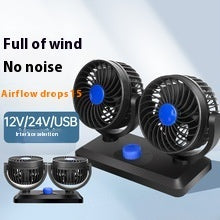 Car Fan Three-head Rotating Five-seat Shared Strong Wind Universal Car Fan