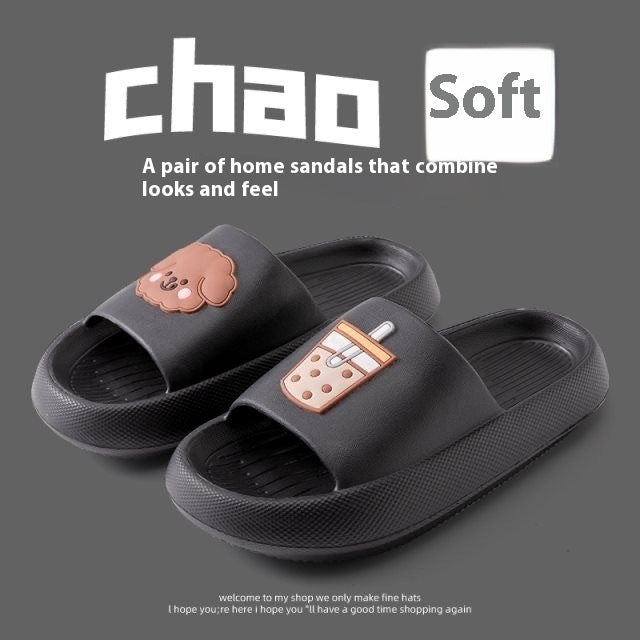 Slip-on Couple Slippers Women's Bath Indoor Home Soft Non-slip