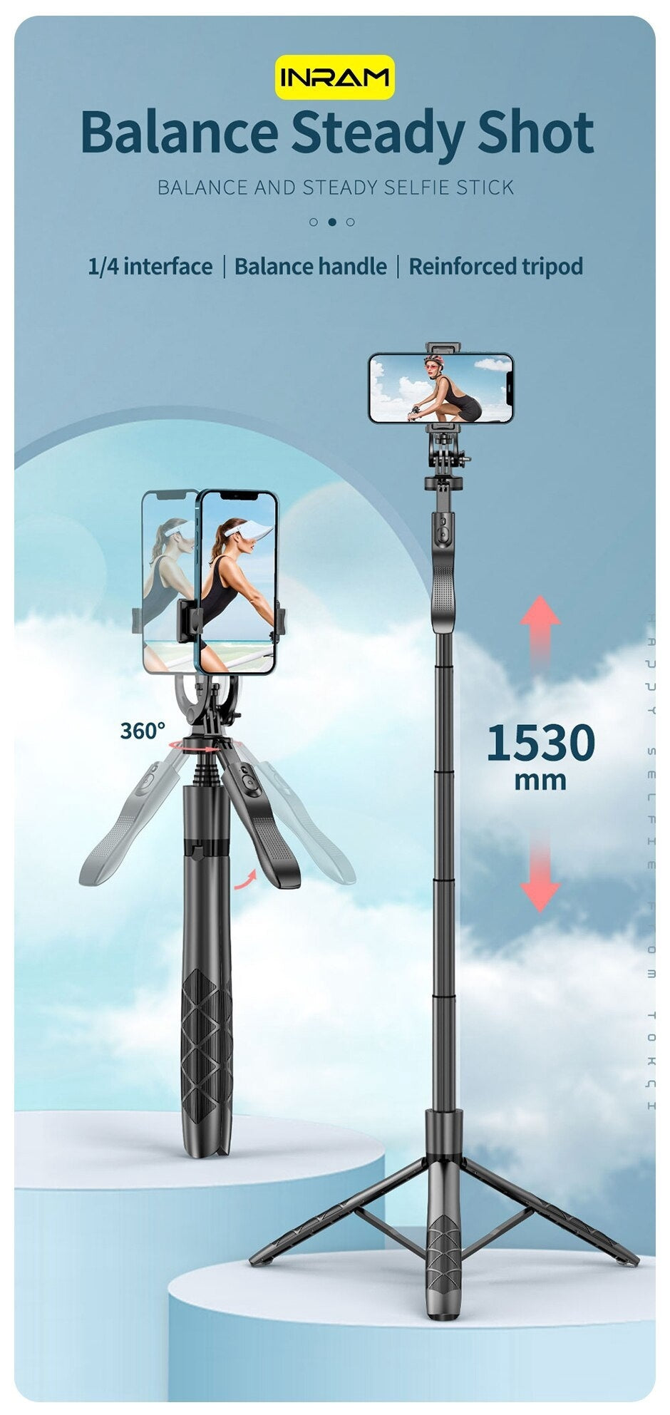 Cross-border Selfie Stick Double Fill Light Bluetooth Handheld Stabilizer Floor Telescopic Rod Stand For Live Streaming