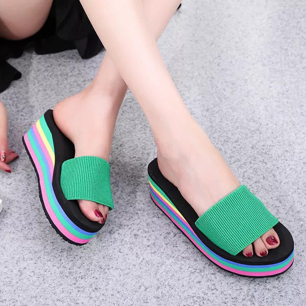 High Heel Slippers Women's Summer Non-slip Women's Wedge