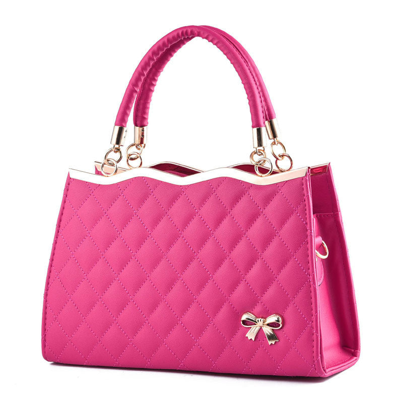 Crossbody shoulder bag with bow