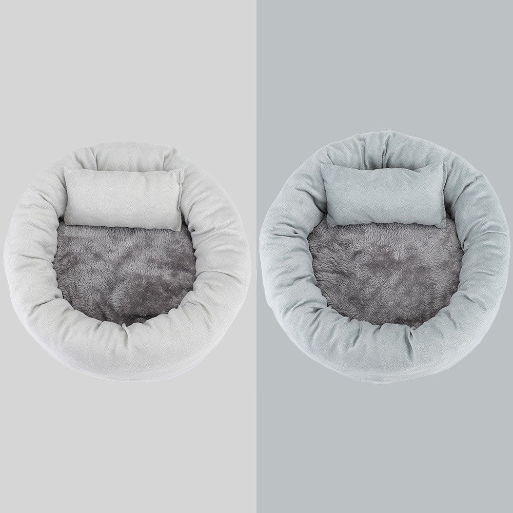 Cat and Dog Kennel Egg Tart Pet Nest Crystal Super Soft Winter Warm Indoor Pet Bed