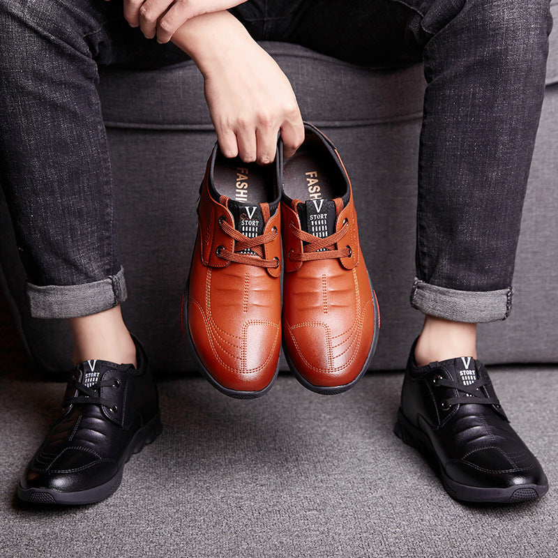 Men's Shoes New Casual Shoes Soft Leather Foot Men's Leather Shoes