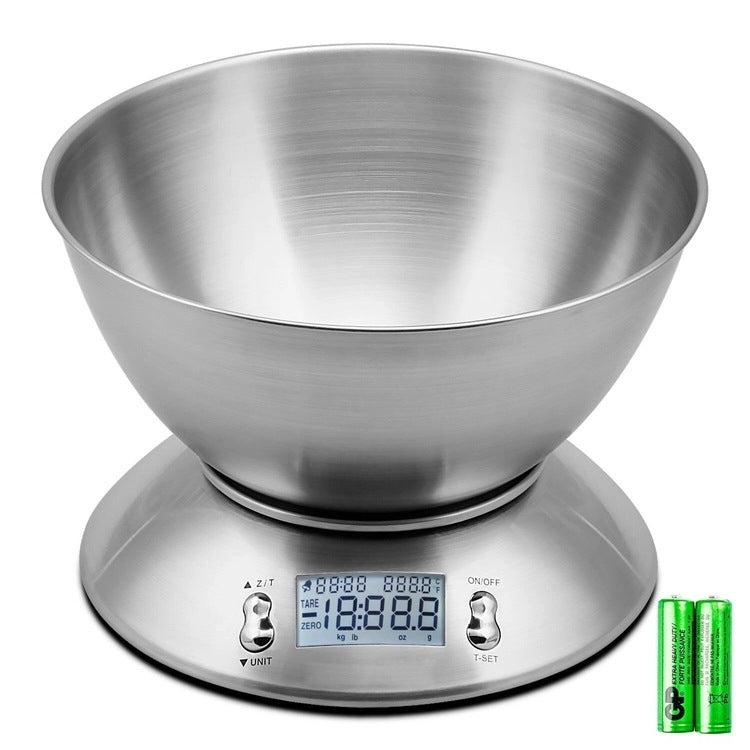 Electronic Kitchen Scale Stainless Steel Peeled Fruit Scale Baking Weighing Balance Scale