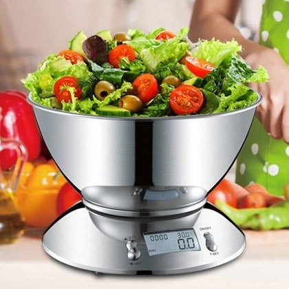 Electronic Kitchen Scale Stainless Steel Peeled Fruit Scale Baking Weighing Balance Scale