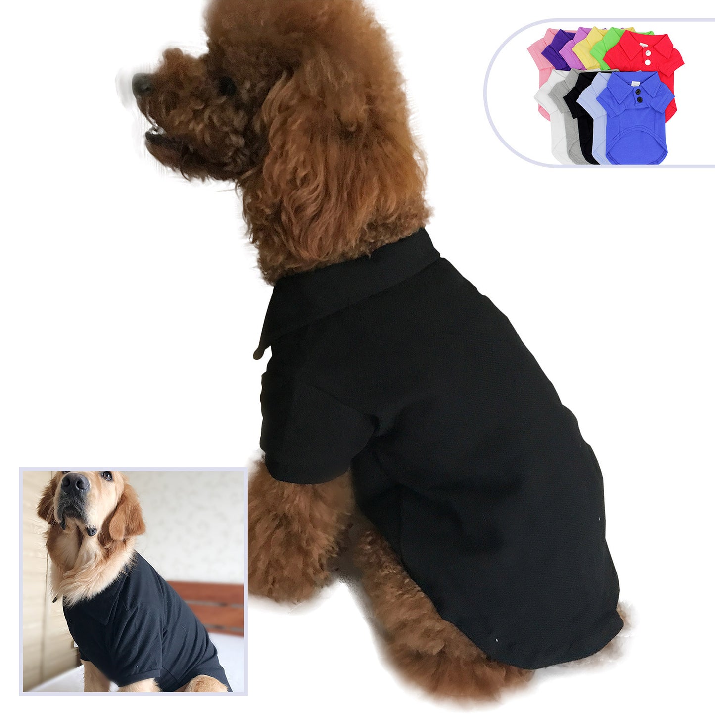 Pet clothing polo shirt