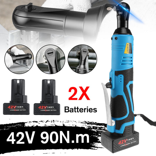 Electric Wrench Cordless Ratchet Rechargeable Scaffolding 90N.m Right Angle Wrench Tool With