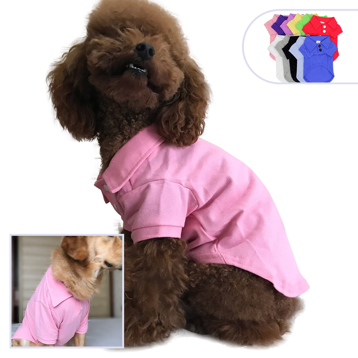 Pet clothing polo shirt