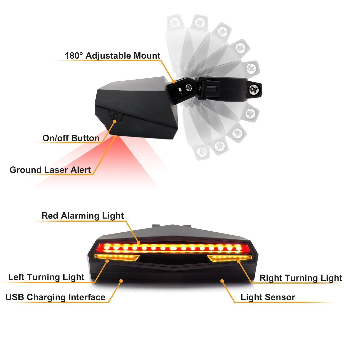 Bicycle remote control tail light