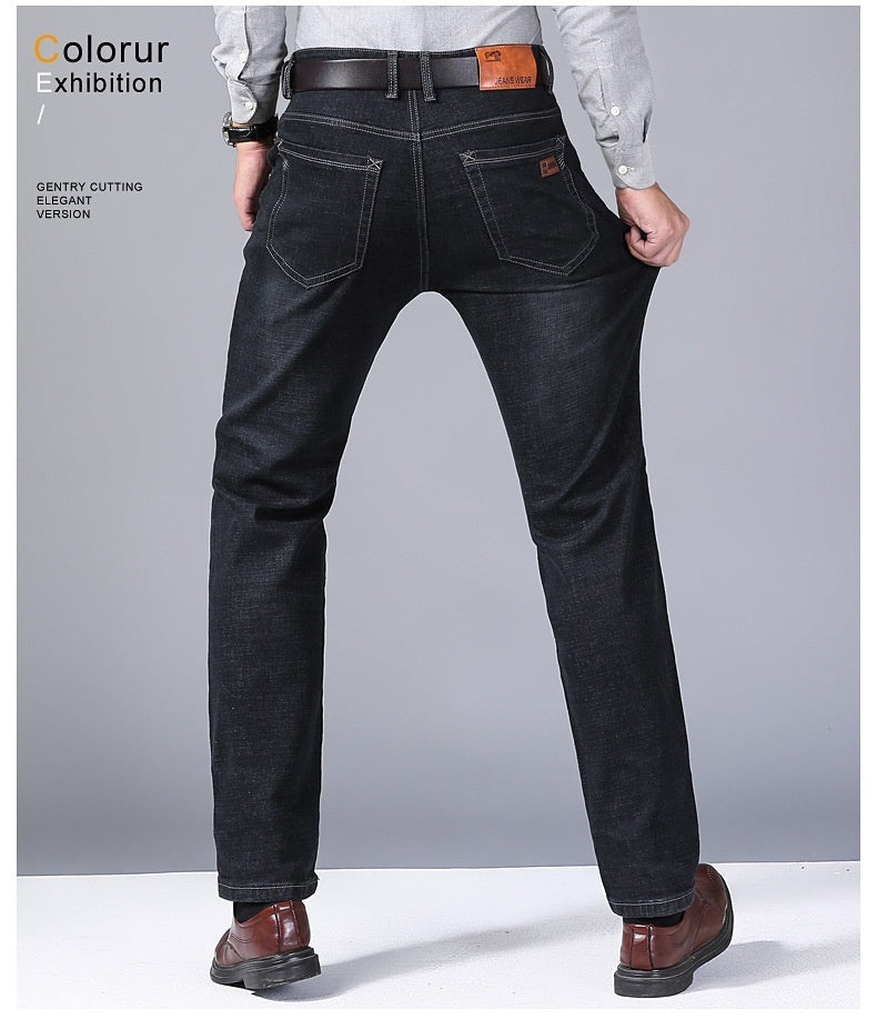 Spring Jeans Men's Elastic Straight