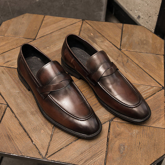 Casual Slip-on British Leather Shoes