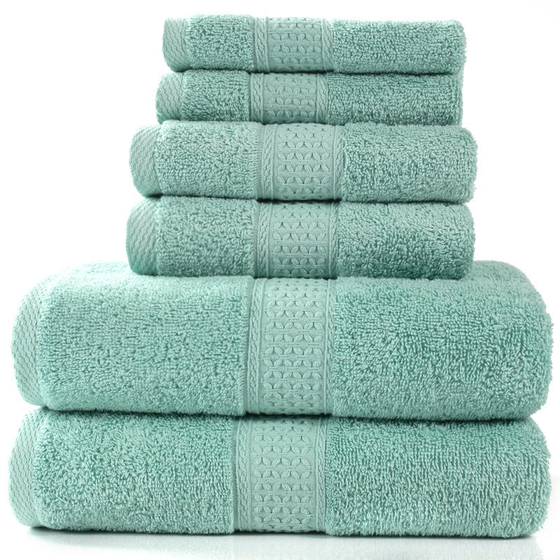 Home Simple Cotton Absorbent Towel Bath Towel 6-Piece Set