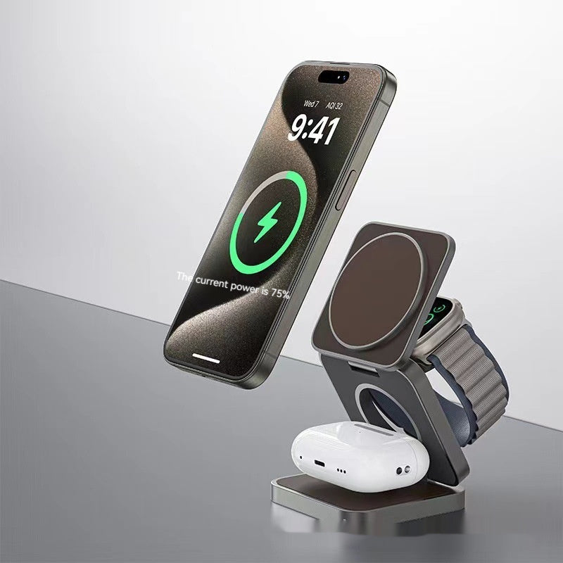 Foldable Magnetic Wireless Charger Mobile Phone Holder