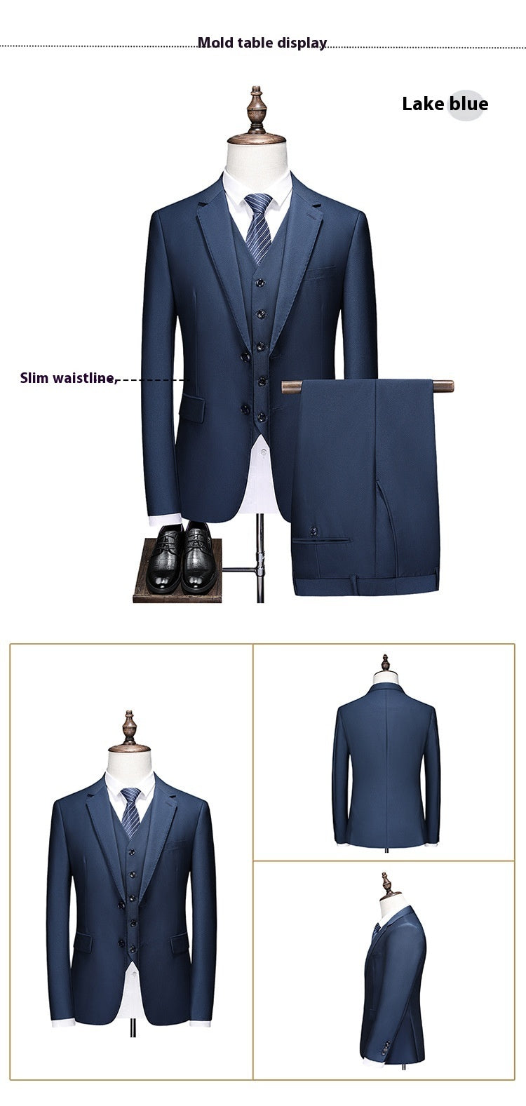 Suit Solid Color Three Pieces Set