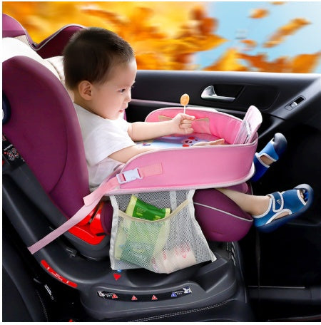 Baby car seat tray table