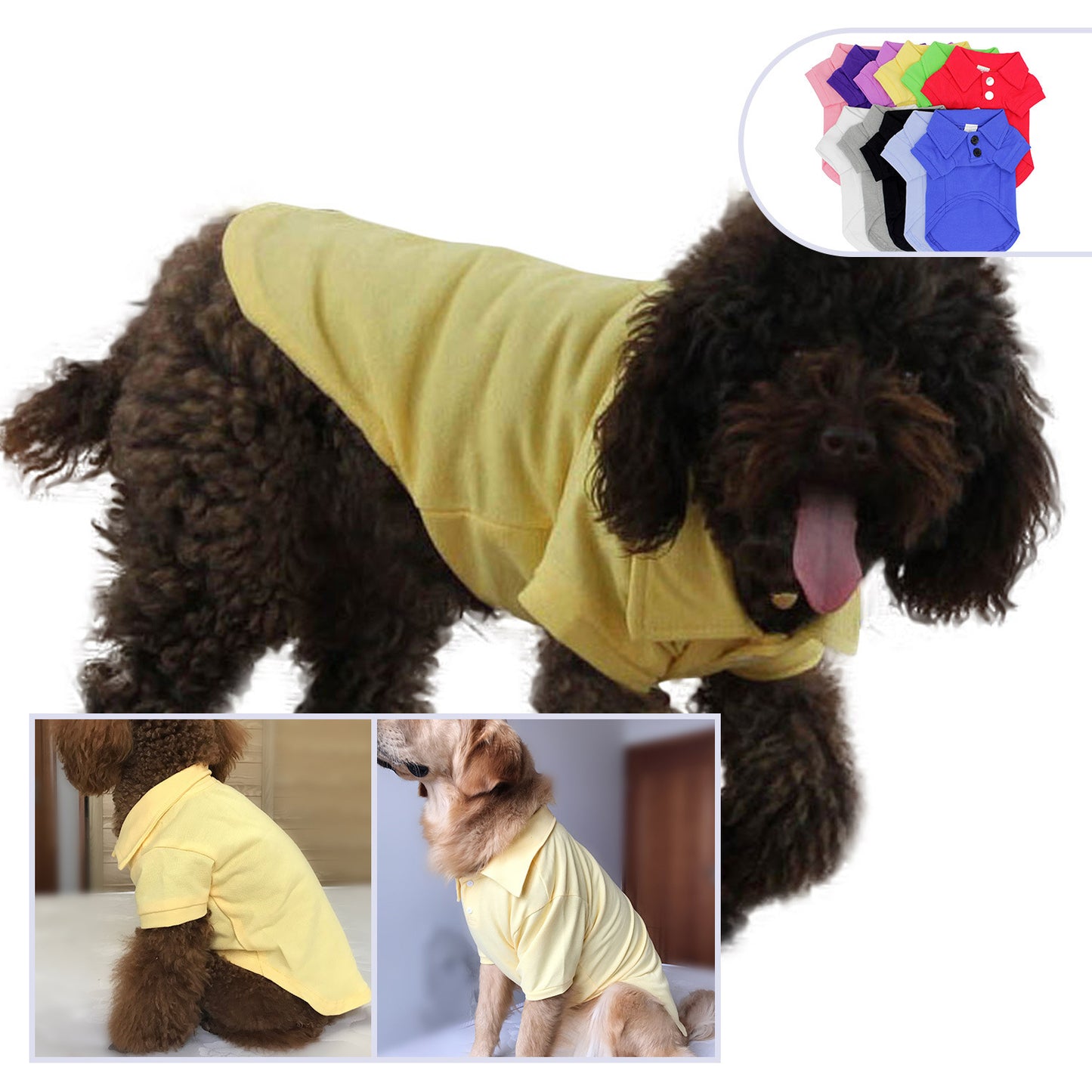 Pet clothing polo shirt