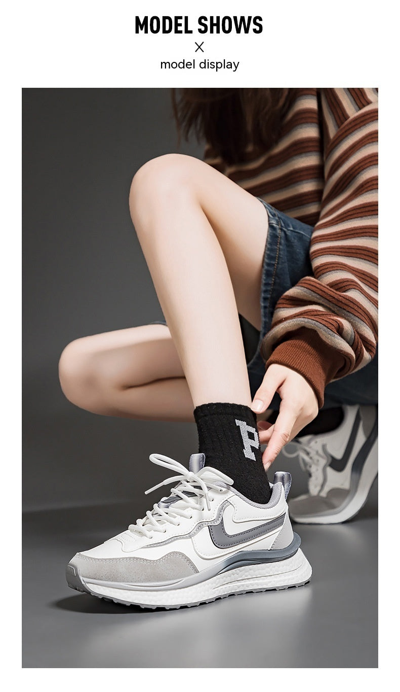 Couple Sneakers Autumn Leather Surface Casual All-matching