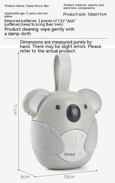 Infants Baby Comfort Help Sleep Koala Music White Noise Player Toy