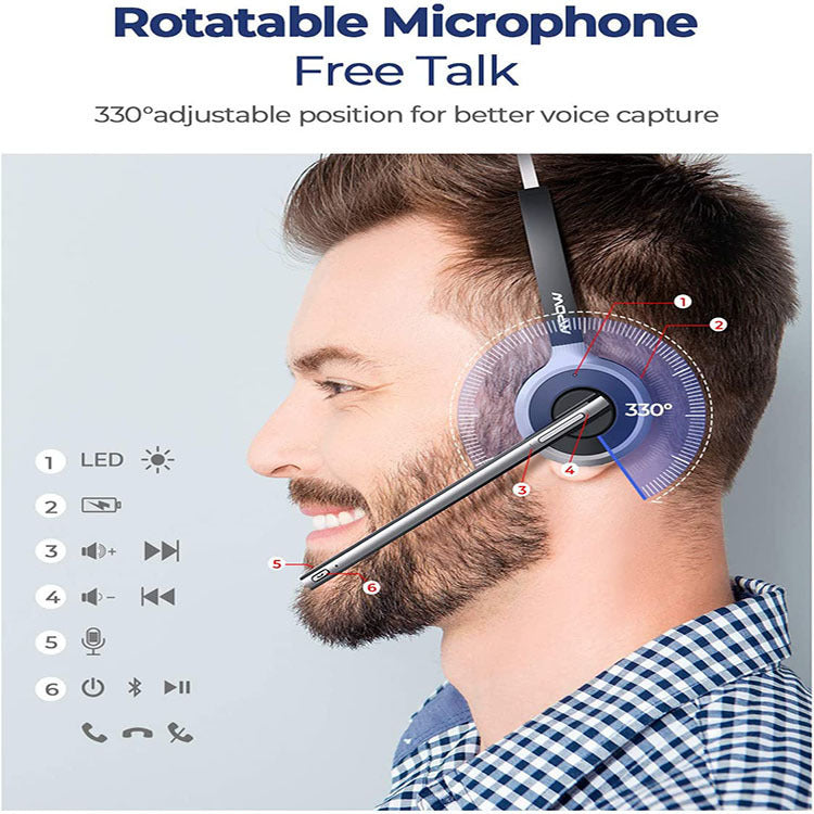 One ear Bluetooth voice headset