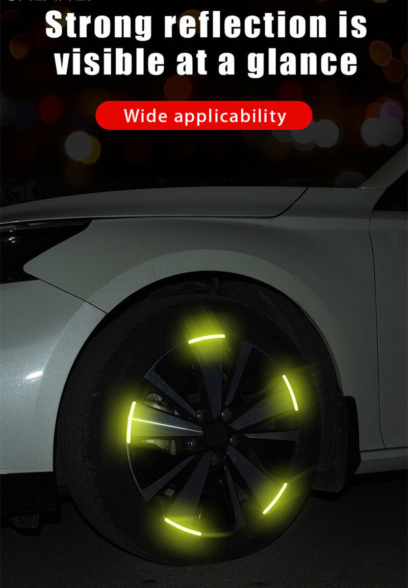 20PCs Car Wheel Hub Reflective Sticker Tire Warning Label