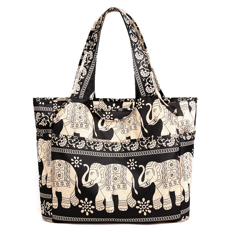 Women's Handbag Nylon Cloth Korean Cute Printed Shoulder Bag Casual Large Capacity