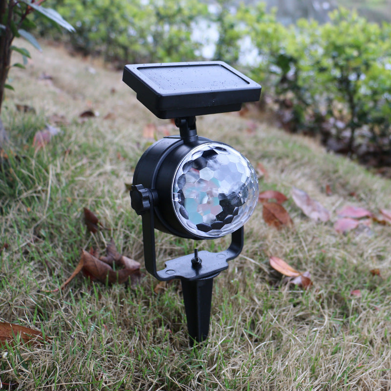 Outdoor solar magic ball color light revolving light