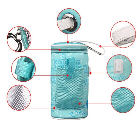 Baby out of the bottle thermostat bag Car portable USB heating Intelligent warm milk device Insulation