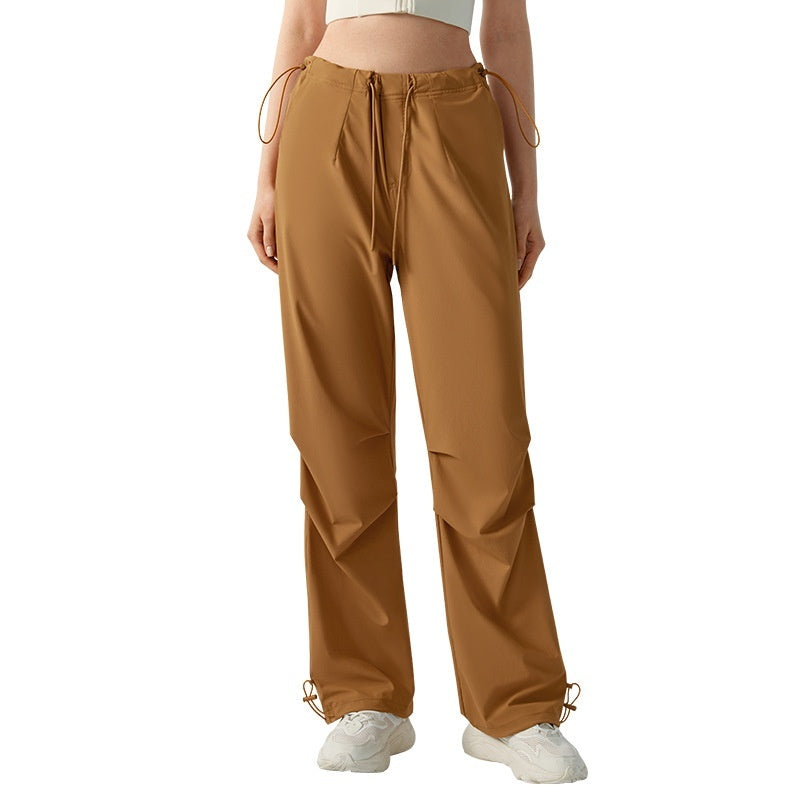 Women's Fashionable Loose Drooping Straight-leg Pants Breathable Trousers