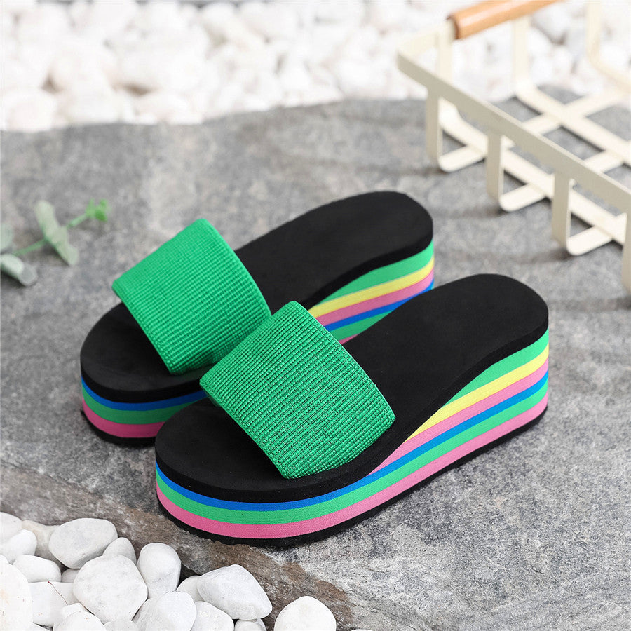 High Heel Slippers Women's Summer Non-slip Women's Wedge