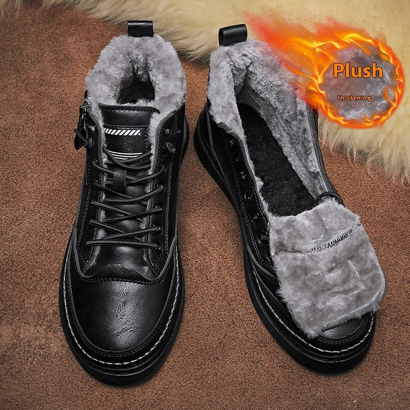 High-top Velvet Thermal And Thickening Northeast Cotton Padded Shoes