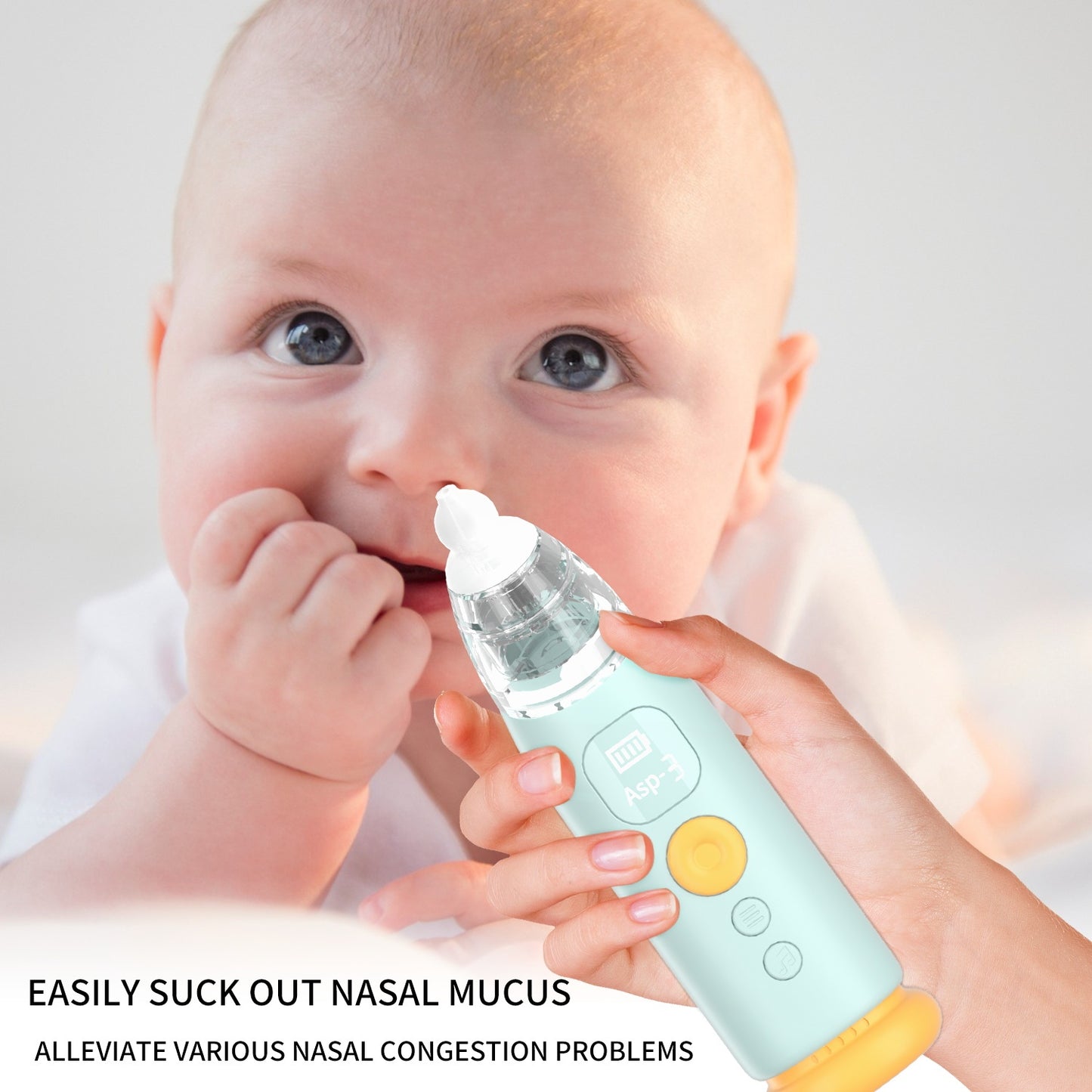 Baby Nasal Aspirator  Electric Household Nasal Suction Device Removable Cleaning Three-gear Suction For Multi-age Babies