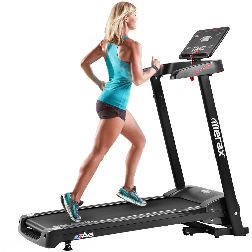 TREXM Folding Treadmill Electric Walking Running Exercise Fitness Machine with LCD Display