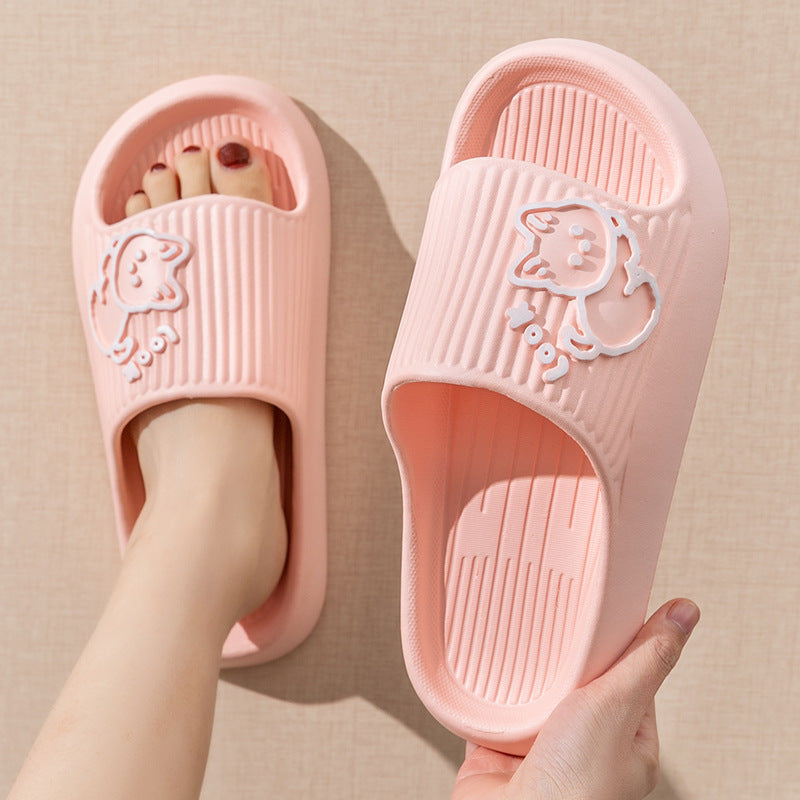 EVA Non-slip Home Outdoor Slippers Couple's Feeling Of Walking On Shit