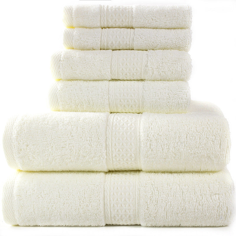 Home Simple Cotton Absorbent Towel Bath Towel 6-Piece Set