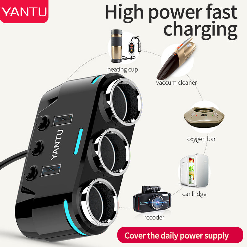 12V USB Waterproof Car Charger Socket With LED Voltmeter