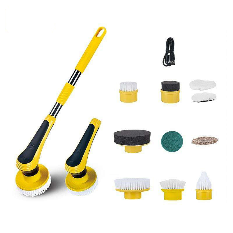 Cleaning Brush Bathroom Floor Electric Cleaning Brush  Wireless Adjustable Brush