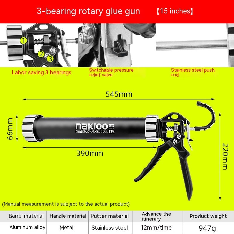 13 Bearing Structure Automatic Adhesive Breaking Glass Glue Gun