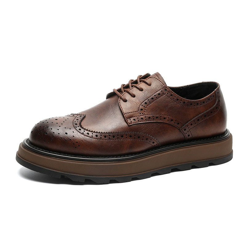 Carved Business Commute Casual Leather Shoes