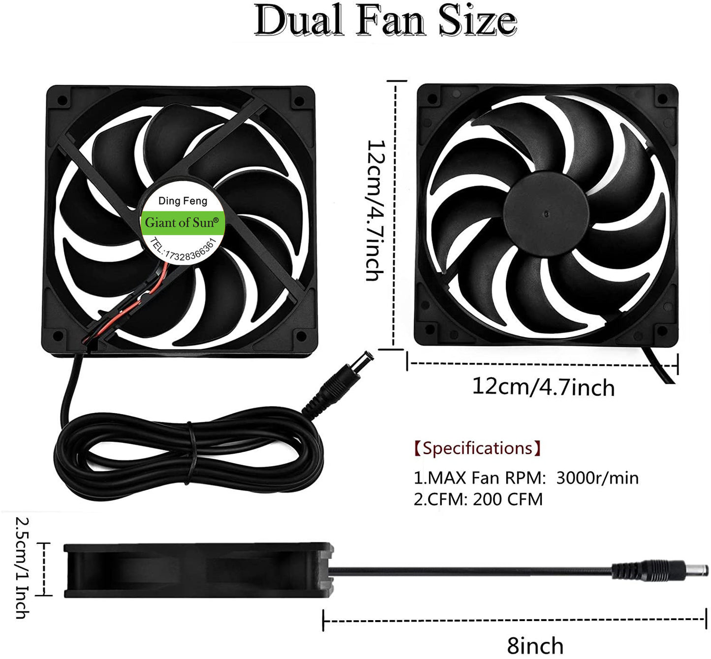 Home Fashion Solar 10W Dual Fan Waterproof