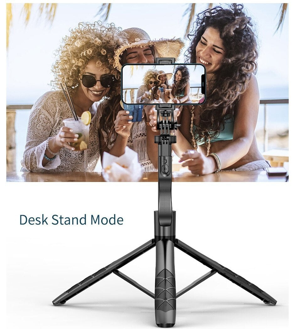 Cross-border Selfie Stick Double Fill Light Bluetooth Handheld Stabilizer Floor Telescopic Rod Stand For Live Streaming