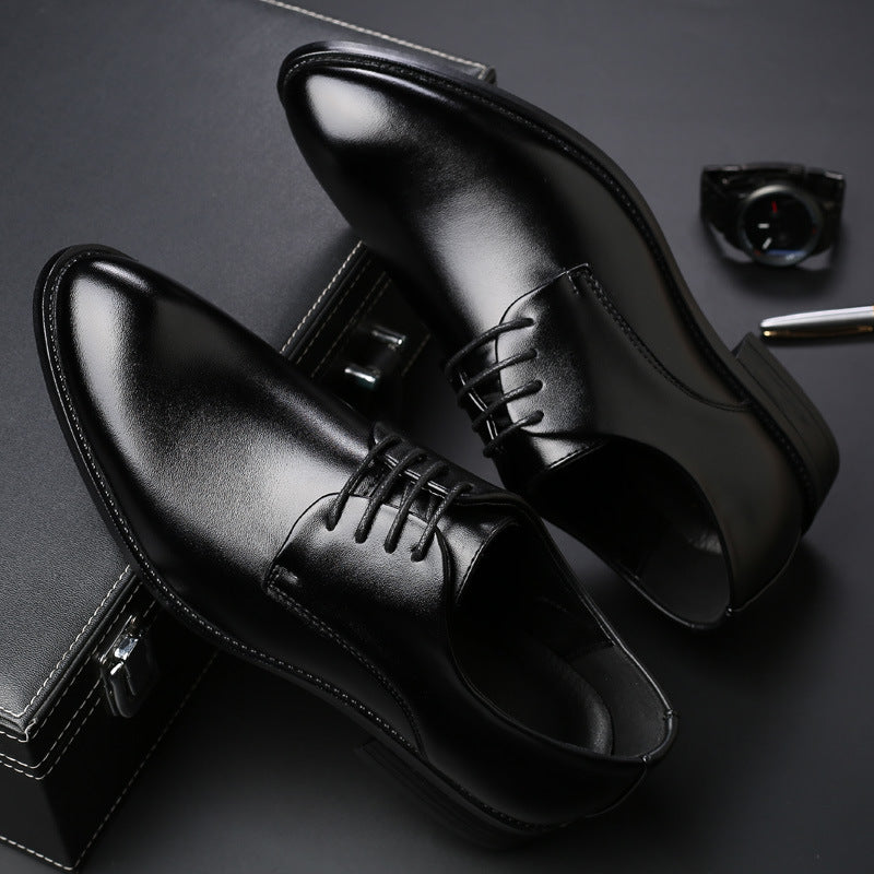 Four new shoes men's dress shoes black tie business men leather shoes factory direct code