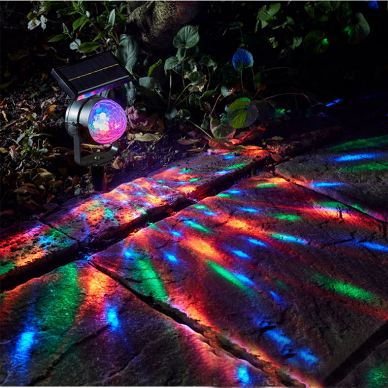 Outdoor solar magic ball color light revolving light