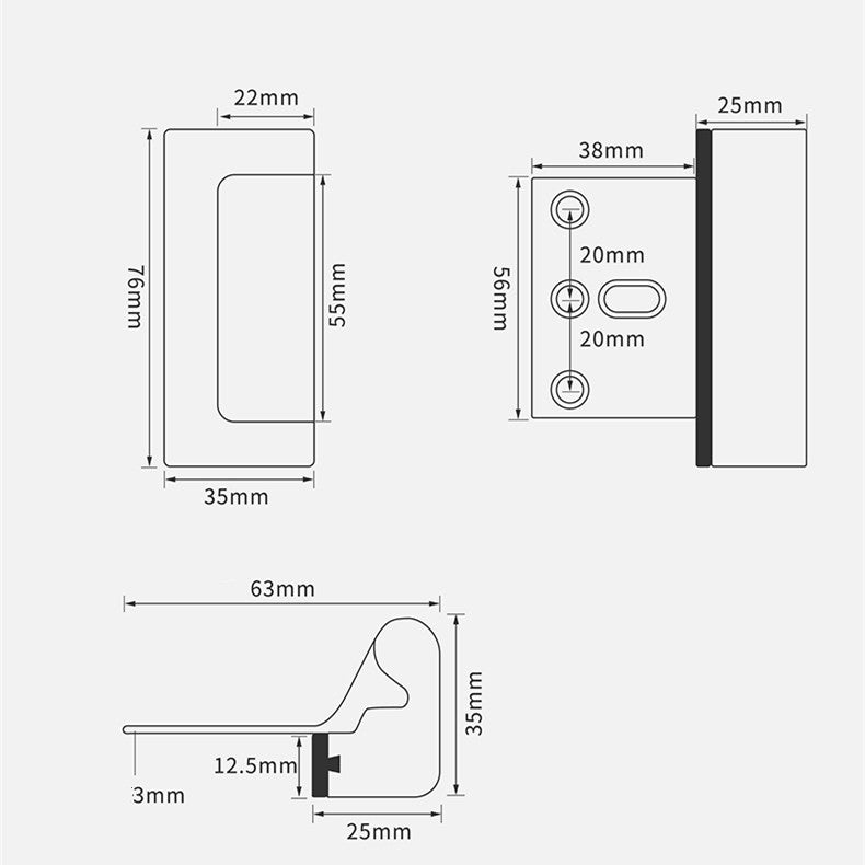 Home Security Door Hinge Lock