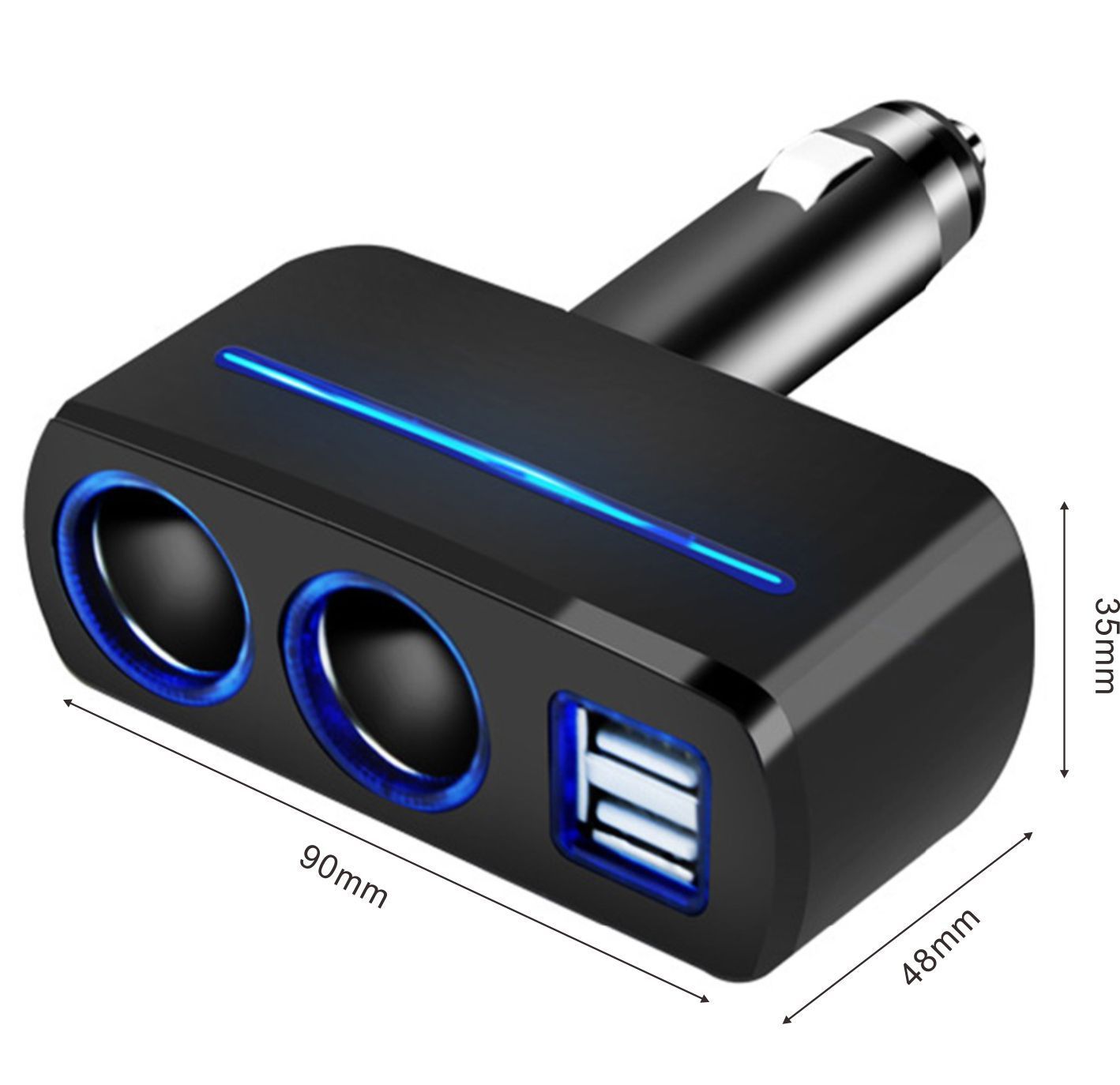 Car Dual USB Mobile Phone Charging Cigarette Lighter